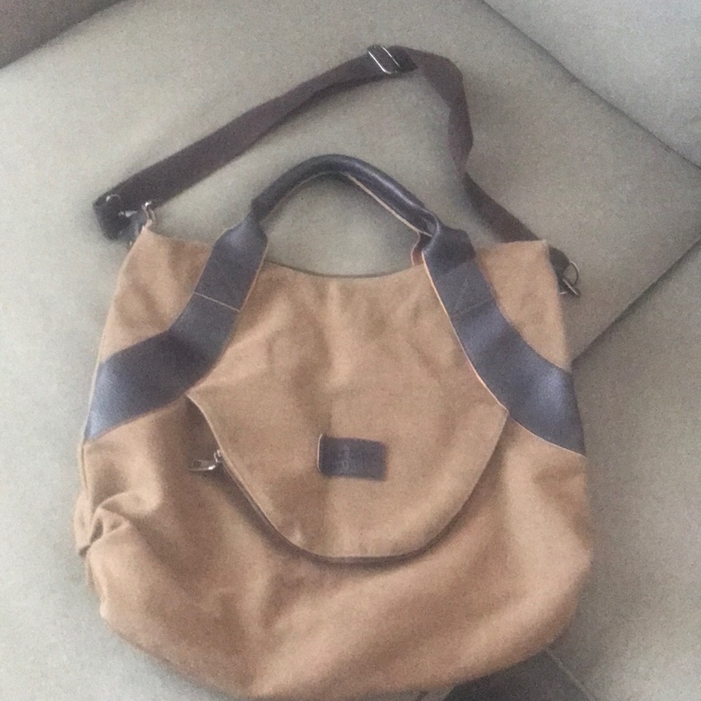 Dark tan satchel bag
